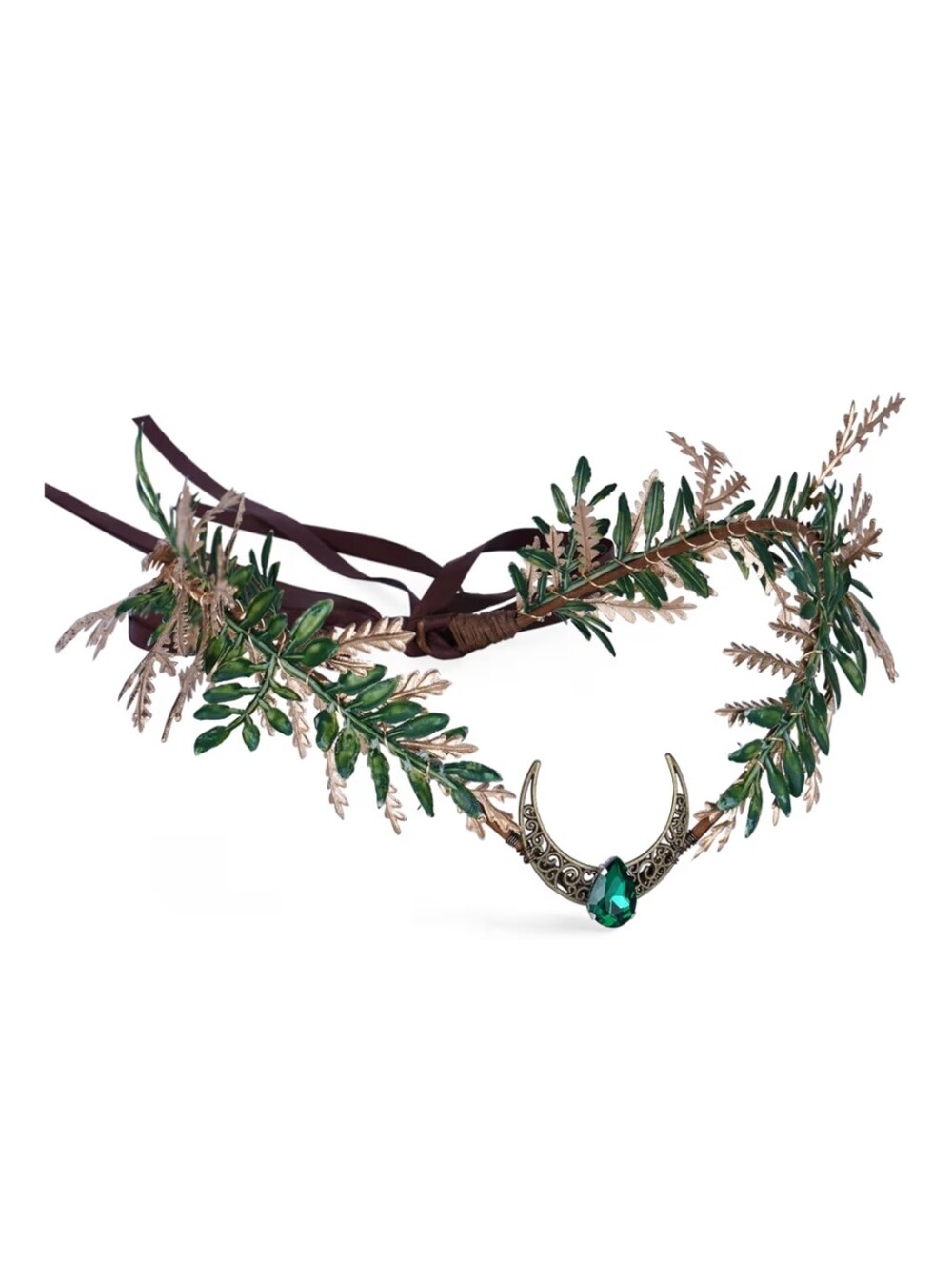 Mostory NWT Forest Fairy Crown Moon Gem Renfaire Headband Elven Crown Cosplay